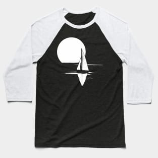 Simple boat and sunset Baseball T-Shirt